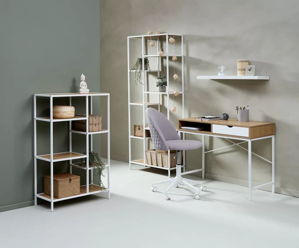 Clearance TRAPPEDAL Biurko 48x95 1 szuflada kolor dębu/biały dębowy+biały