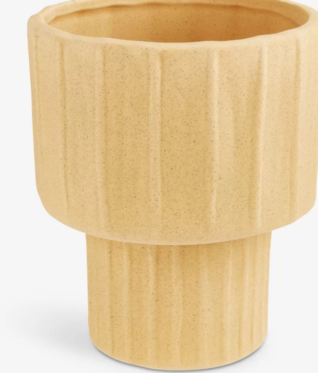 Outlet TROELS Doniczka Ś16xW19cm żółty