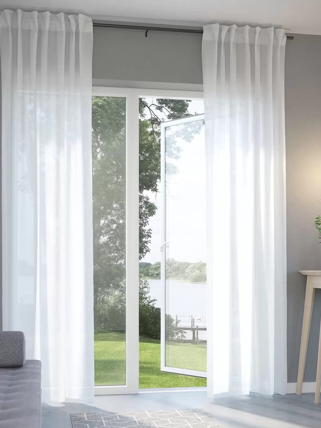 Outlet BOLMEN Firana 1x140x300 marszczona naturalna biel naturalnabiel