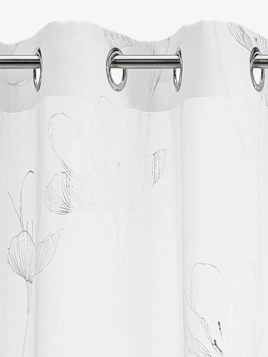 Outlet HESSA Firana 1x140x300 srebrny/biały