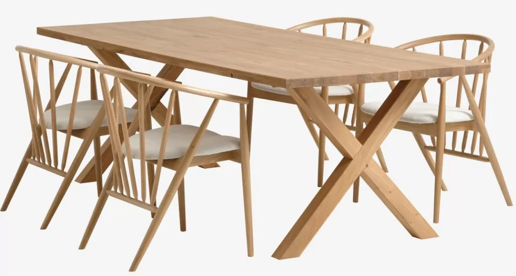 Shop GRIBSKOV + ARNBORG GRIBSKOV D230 stół dąb + 4 ARNBORG krzesła dąb