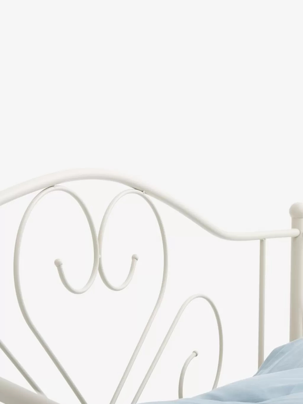 Discount RINGE Łóżko młodzieżowe 90x200 naturalna biel stal