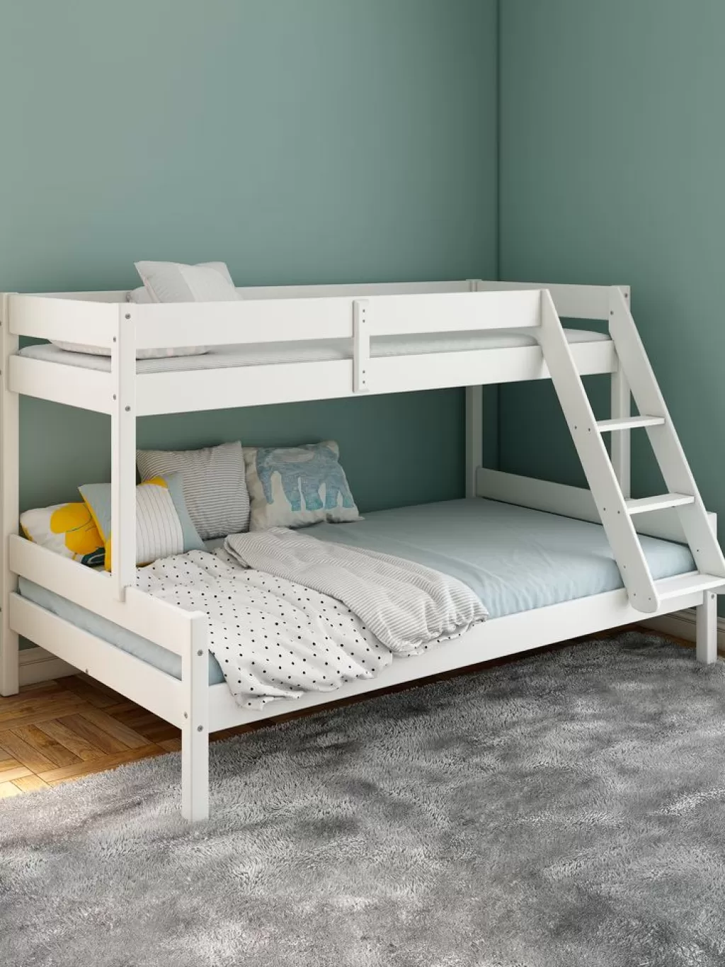 Best Sale VESTERVIG Łóżko piętrowe 80/120x200 z drabinką biały