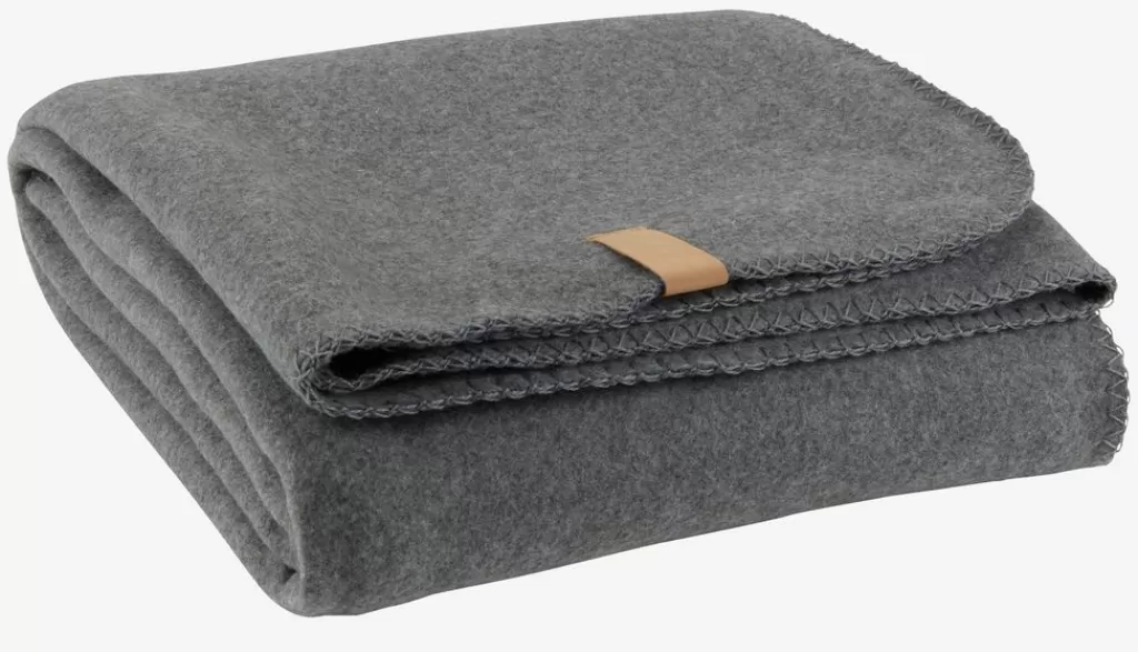 Clearance DAGLILJE Koc z polaru 130x170 ciemnoszary Ciemnoszarymelanż