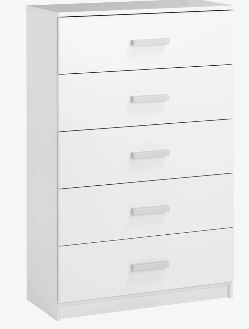 Outlet TAPDRUP Komoda 5 szuflad szeroki biały