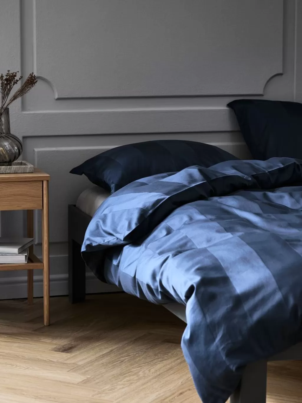 Clearance BARBO Komplet pościeli z satyny 140x200 granatowy