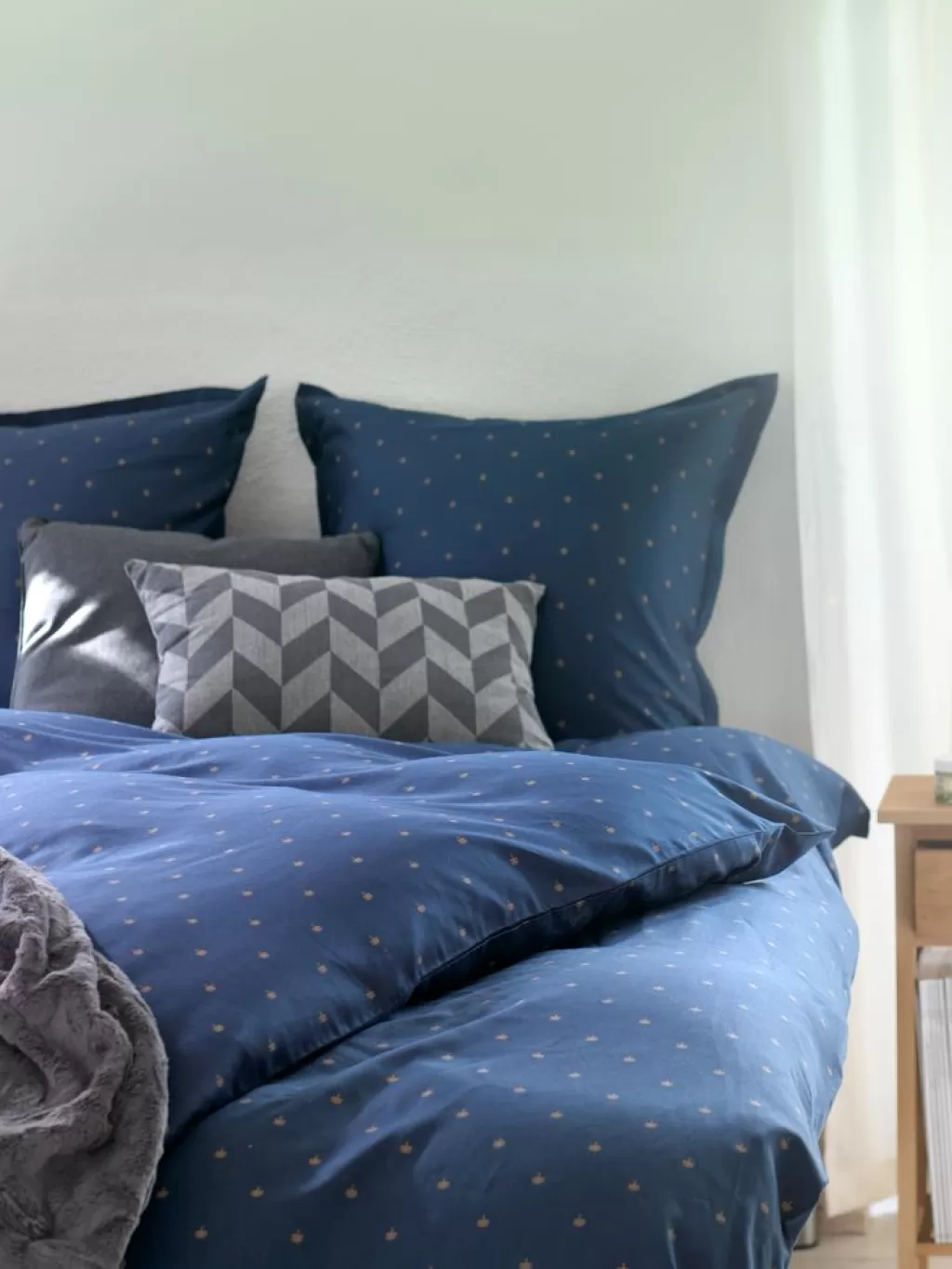 Cheap STELLA Komplet pościeli z satyny 140x200 niebieski