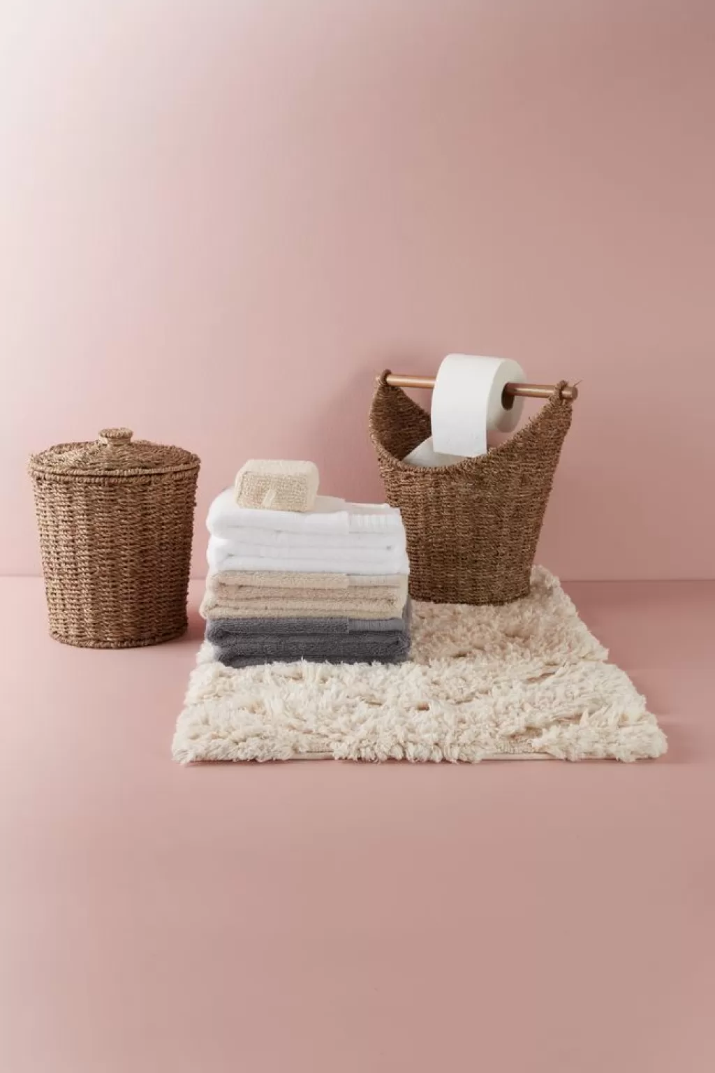 Clearance VEGBY Kosz do łazienki 5 L trawa morska