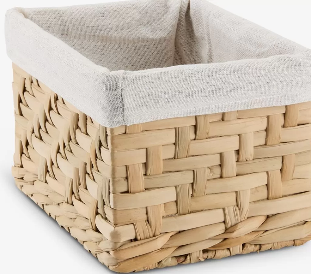 Outlet EJNO Kosz S16xD22xW14cm z tkaniną biały