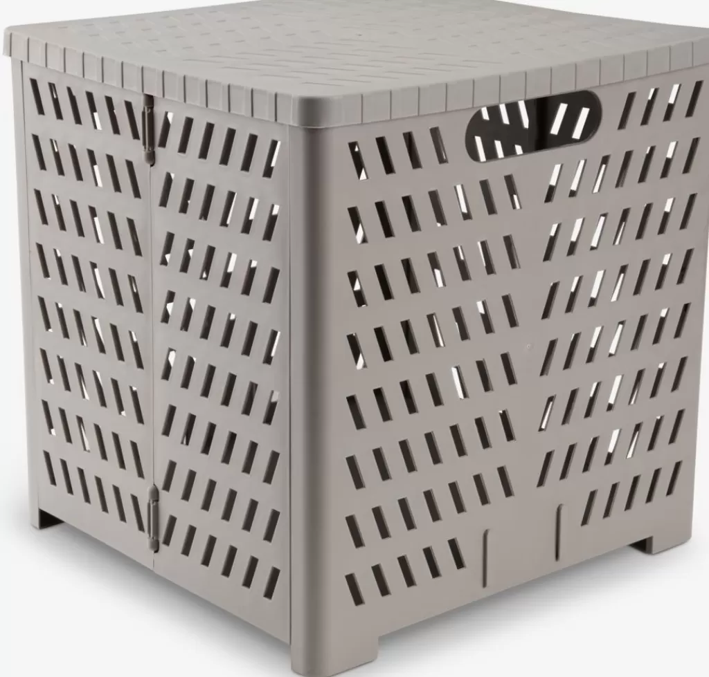 Cheap MILAS Kosz S28xD30xW30cm składany szary z pokrywką