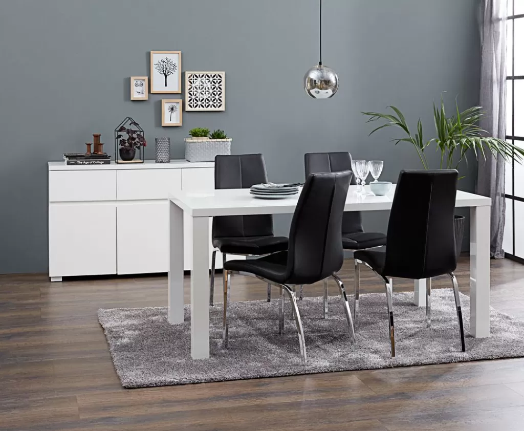 Best Sale OMME Kredens 3 drzwi biały wysoki połysk