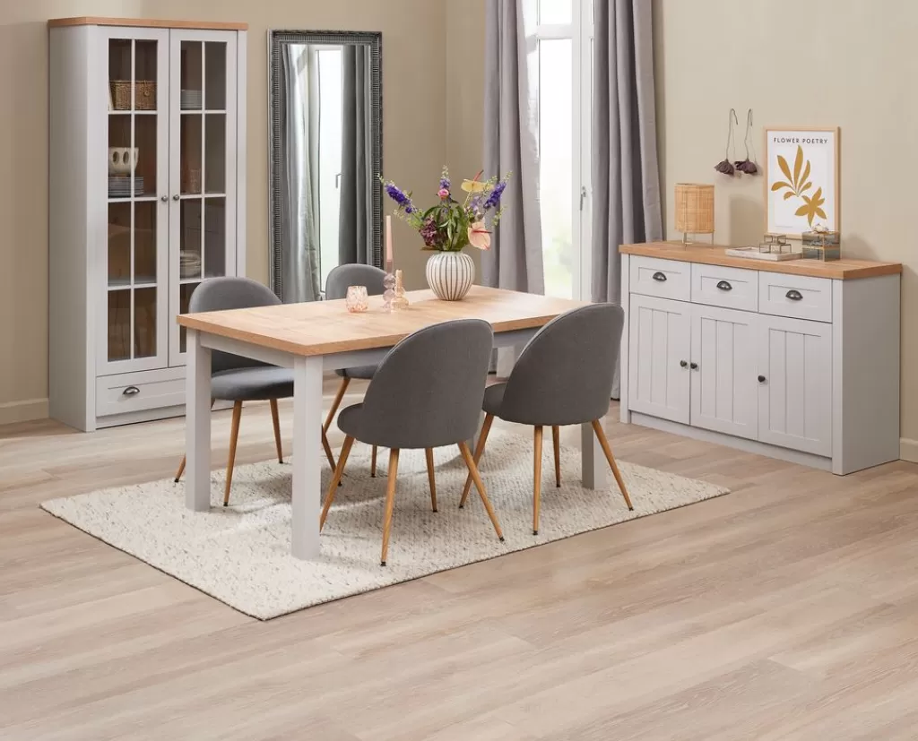 Flash Sale MARKSKEL + KOKKEDAL MARKSKEL D150/193 stół jasny dąb+4 KOKKEDAL krzesła dąb