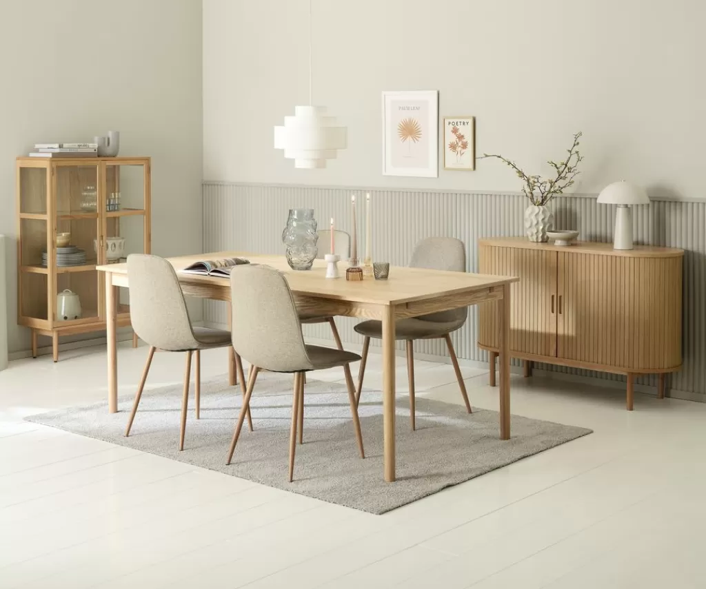 Best Sale MARSTRUP + BISTRUP MARSTRUP D190/280 stół dąb + 4 BISTRUP krzesła piaskowy