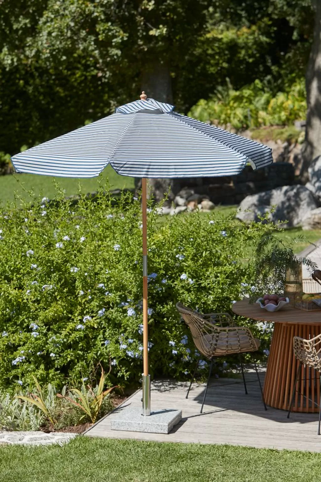 Shop SMYGEHUK Parasol Ś200 naturalny/niebieski niebieski,naturalny