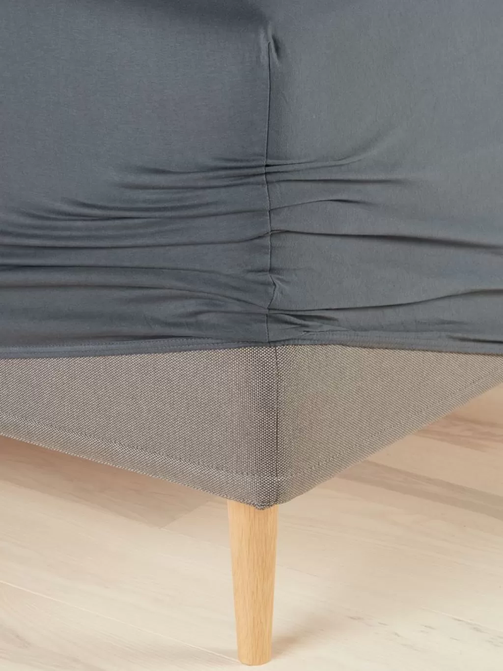 Clearance JETTE Prześcieradło dżersej z gumką 90x200x35 szary