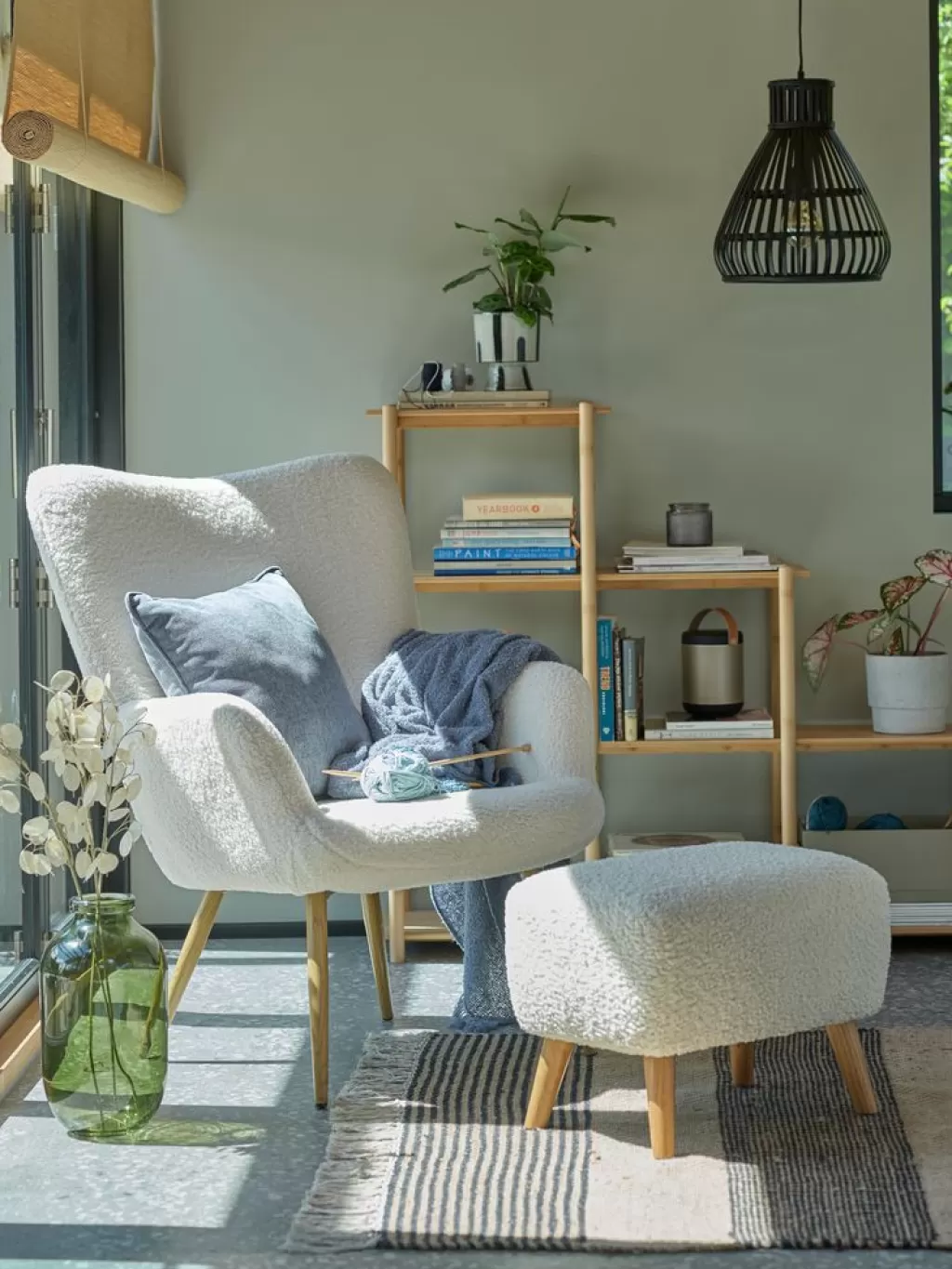 Flash Sale VILDSUND Pufa 52x41 naturalna biel naturalnabiel+dębowy