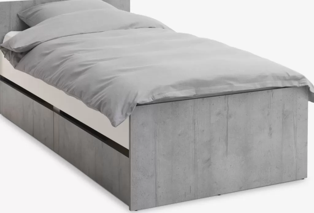 Cheap BILLUND Rama łóżka ze schowkiem 90x200 szary