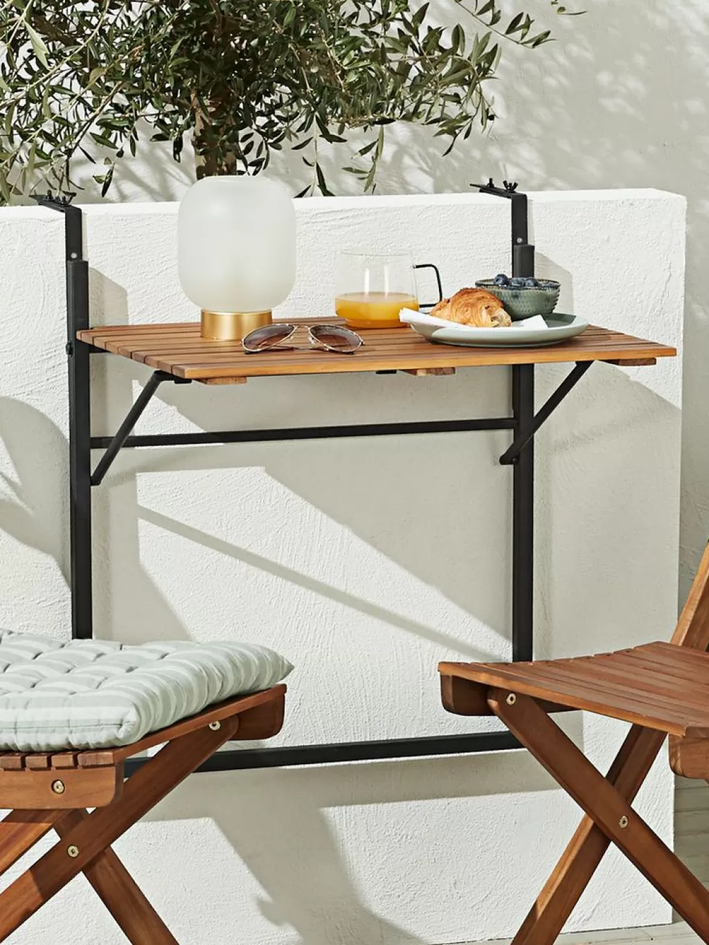 Cheap INDHOLT Stół na balkon S43xD57 drewno twarde