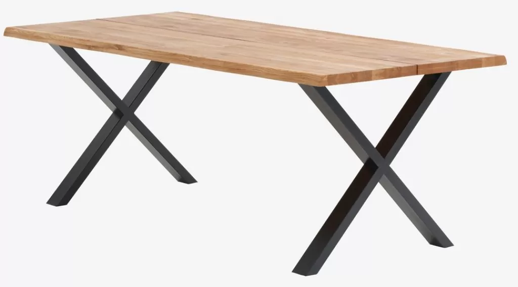 Hot ROSKILDE/ROSLEV Stół 95x200 naturalny dąb/czarny