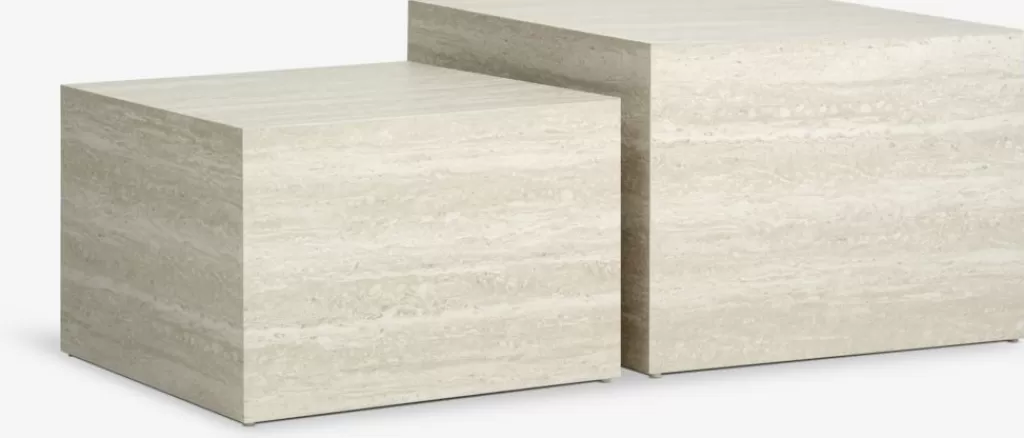 Shop ROLSTED Stolik kawowy 58x58/50x50 kolor marmuru 2sz