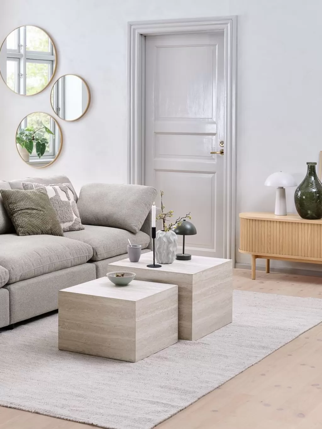 Shop ROLSTED Stolik kawowy 58x58/50x50 kolor marmuru 2sz
