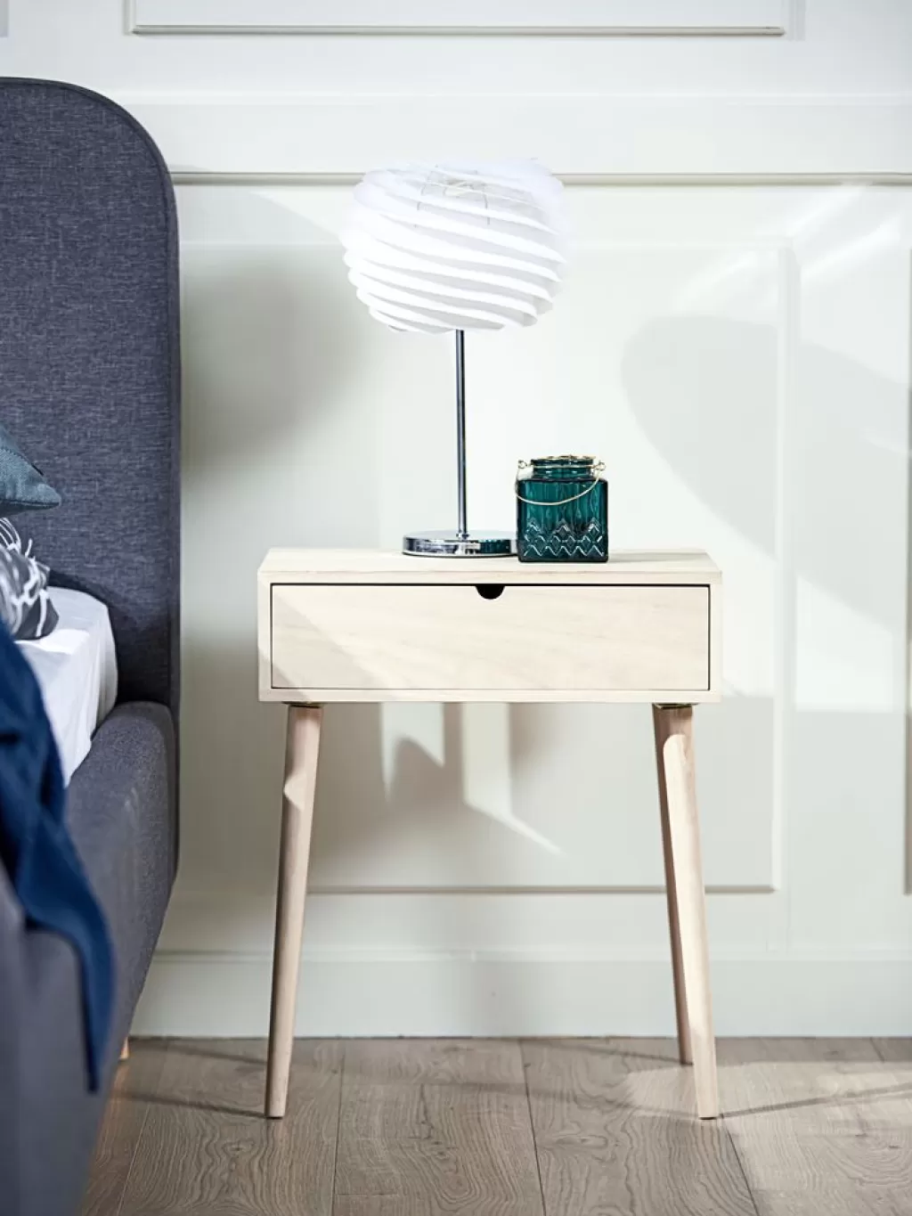 Sale ILBRO Stolik nocny 1 szuflada naturalny