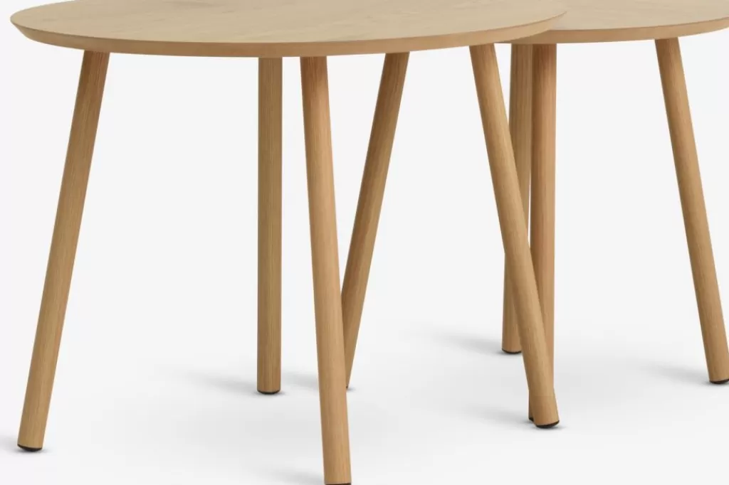 Store MUNKEBO Stoliki Ś45/Ś55 kolor dębu 2 szt.