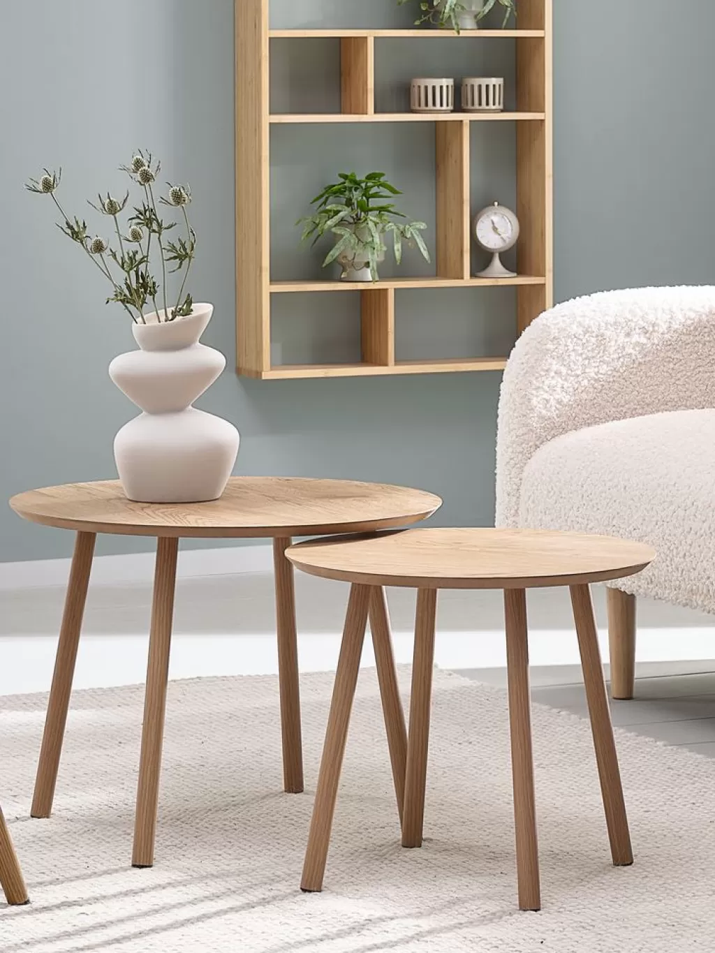 Store MUNKEBO Stoliki Ś45/Ś55 kolor dębu 2 szt.