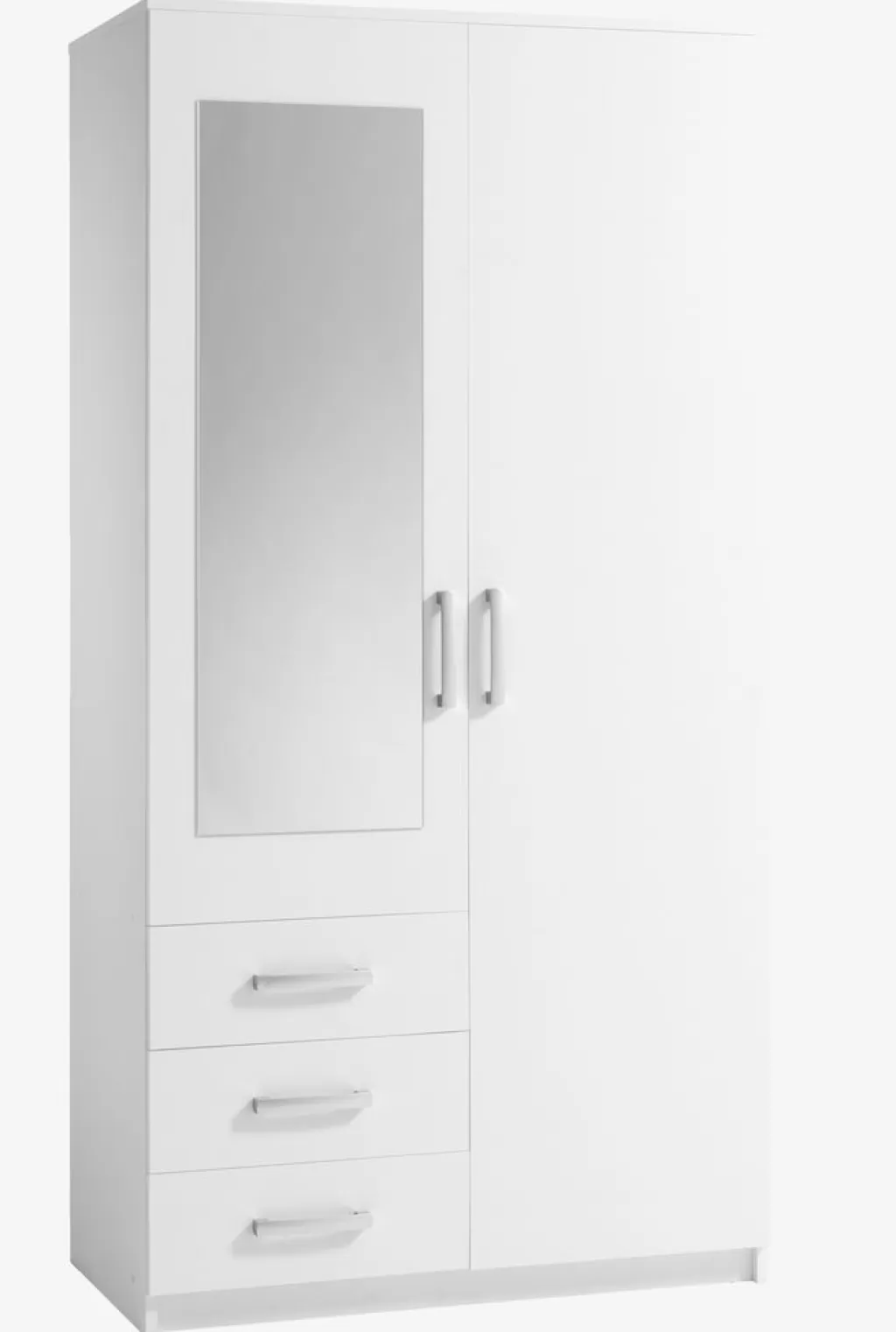Outlet VELLERUP Szafa 101x200 z lustrem biały