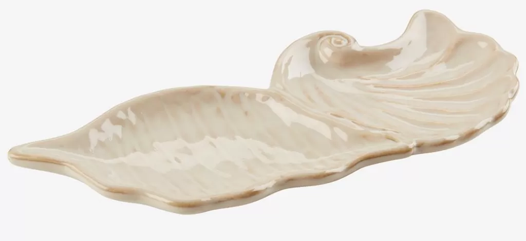 Discount TORTUNA Taca 10x25cm kształt muszli beżowy
