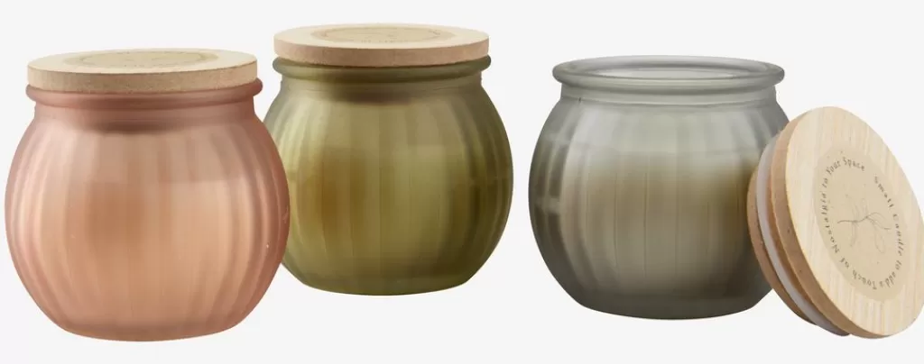 Cheap JARLE Świeca Ś6xW6cm z pokrywką mix