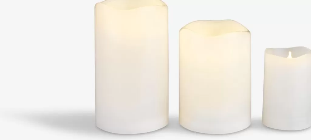 Store SOREN Świeca LED Ś8xW10cm biały
