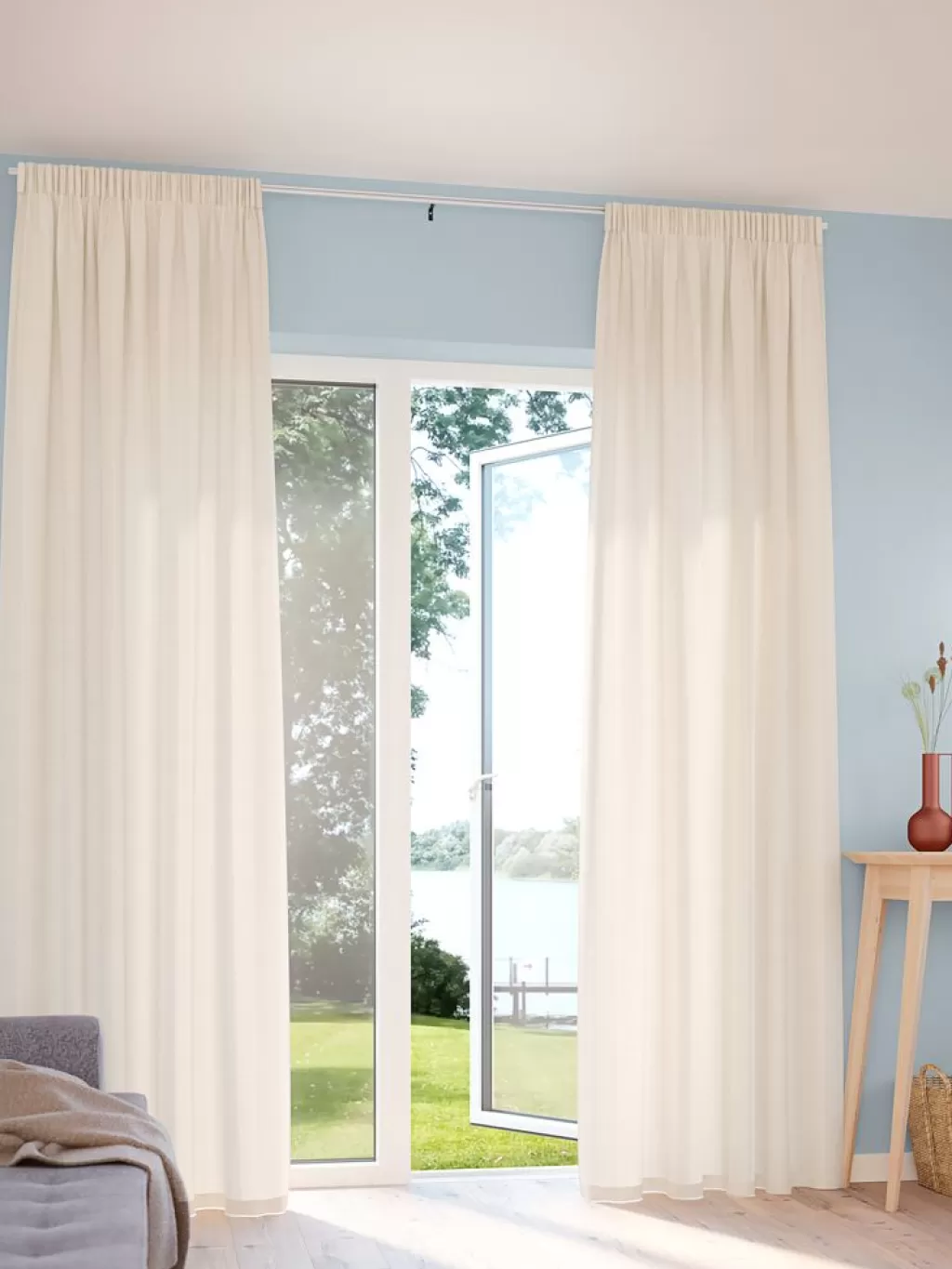 Outlet YMSEN Zasłona 1x140x300 naturalna biel